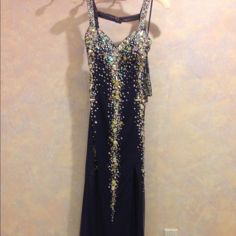 Navy prom pageant or formal dress size 4
